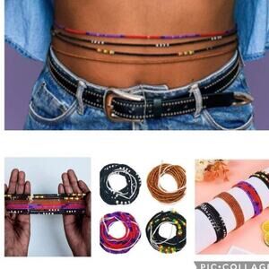 4PCS 50” Handmade African waist beads/ set of 4 strands